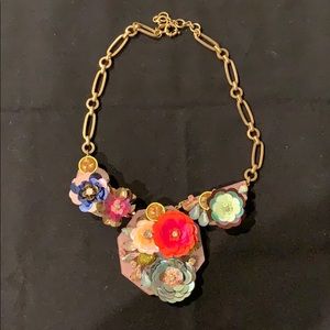 JCrew multi color flower necklace